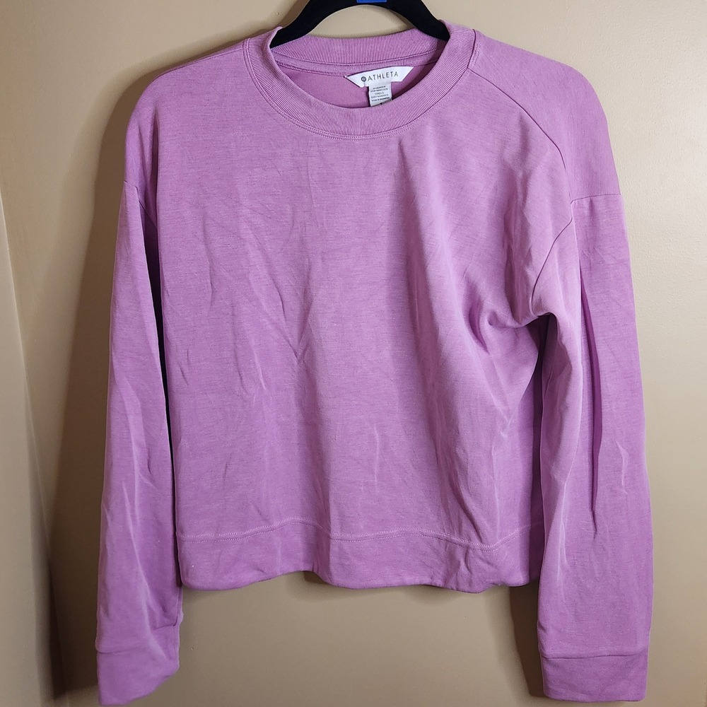 Athleta Seasoft Purple Orchid Crew Neck S 473546